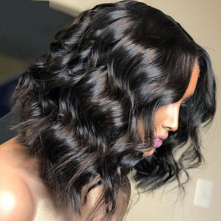 Transparent 5x5 Lace Closure Wig Loose Wave Short Wigs for Women Human Hair Pre Plucked Bob Brazilian Natural Body Wave 4x4 Lace