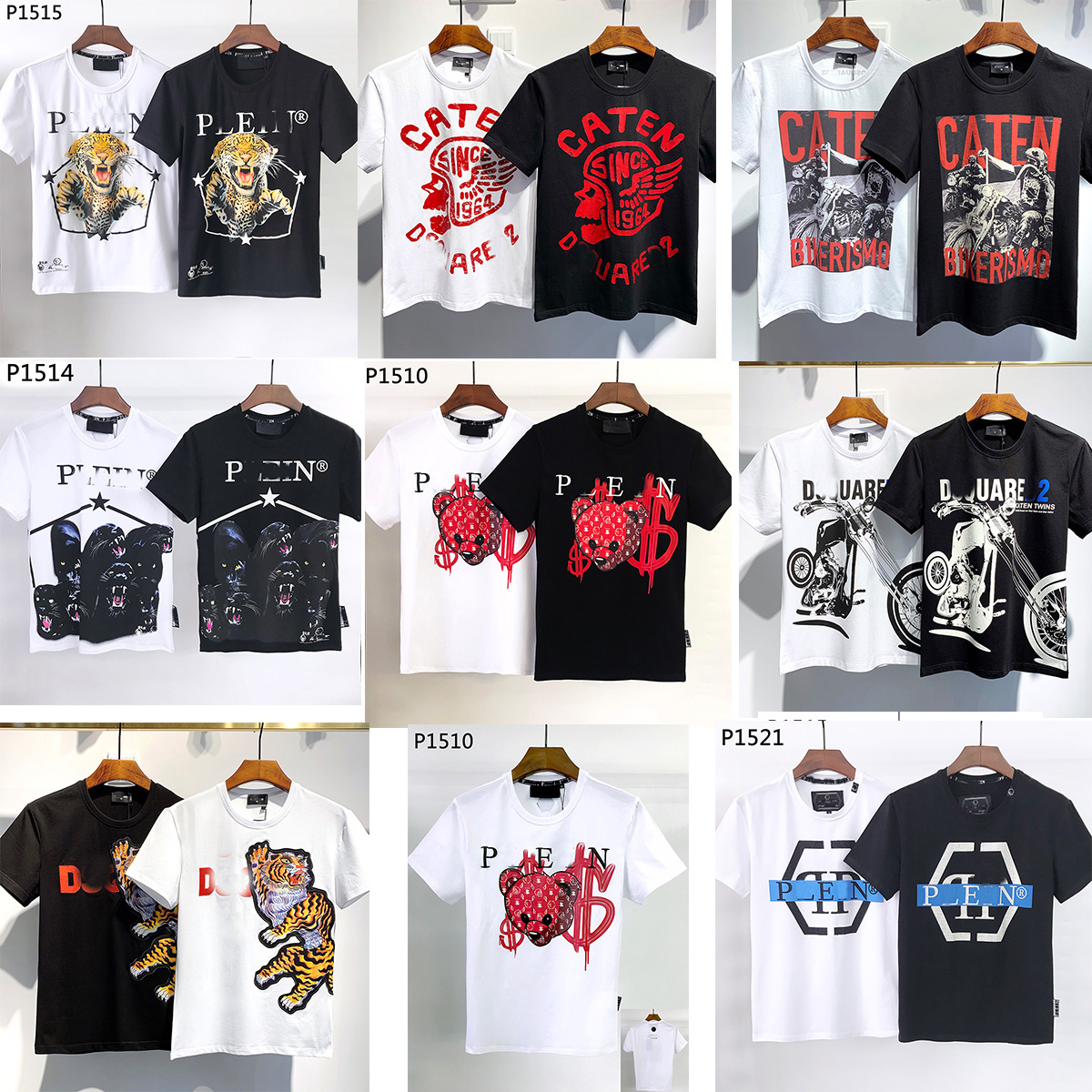 Men's T-shirt shirt black luxury print high-quality fashion antique designer tiger pattern top white summer extravagant short-sleeved c, White;black
Men's T-shirt shirt black luxury print high-quality fashion antique designer tiger pattern top white summer extravagant short-sleeved c, White;black