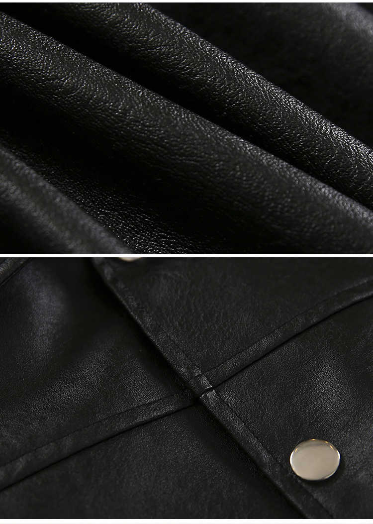 IEFB Men's Clothing Single Breasted PU Leather Jacket Korean Fashion Casual Autumn Vintage High Quality Black Coat 9Y4300 211018