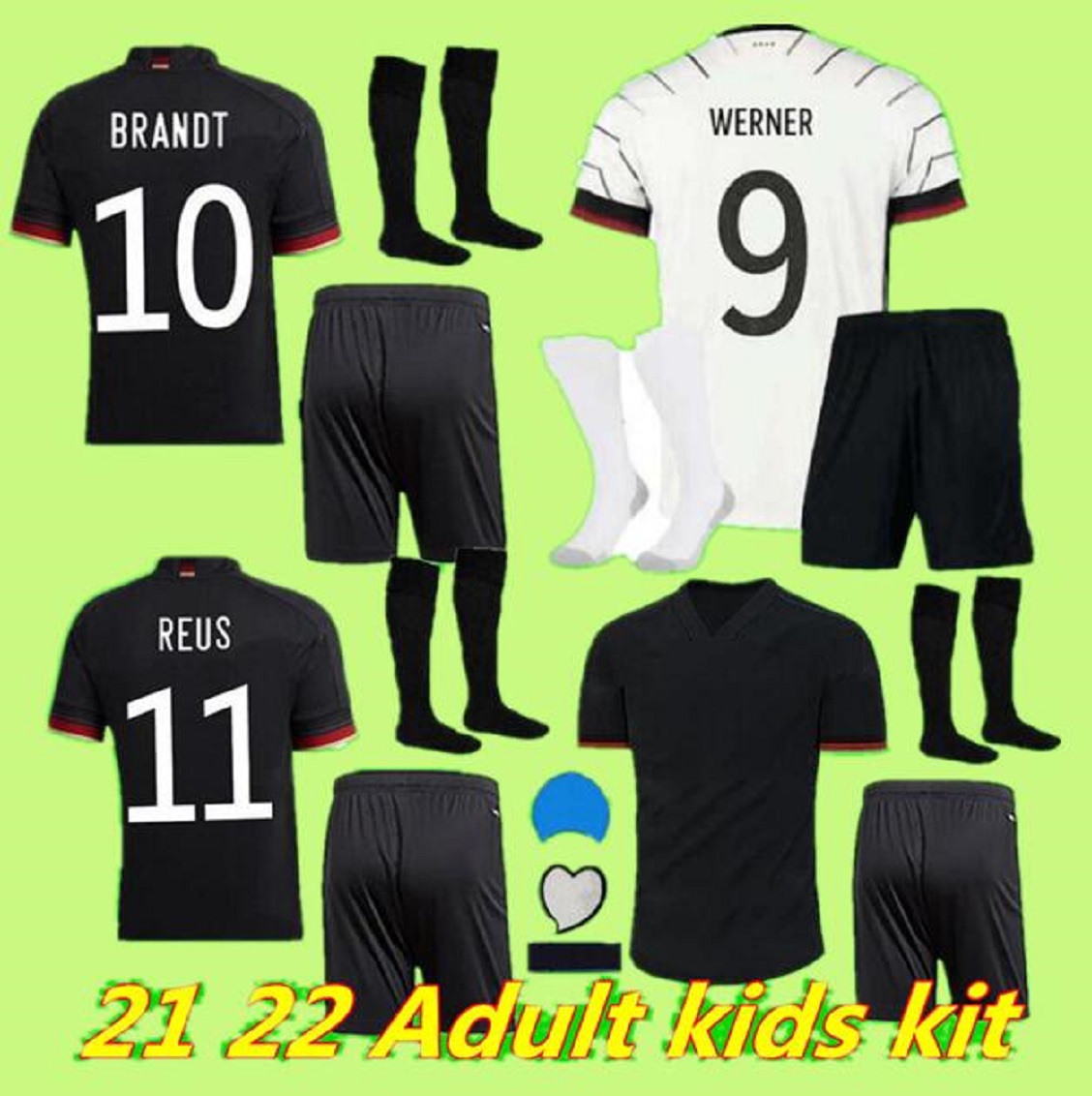 Men kids kit 2021 Germany soccer jersey Home HUMMELS KROOS DRAXLER REUS MULLER GOTZE football shirts uniforms, Black;yellow
Men kids kit 2021 Germany soccer jersey Home HUMMELS KROOS DRAXLER REUS MULLER GOTZE football shirts uniforms, Black;yellow