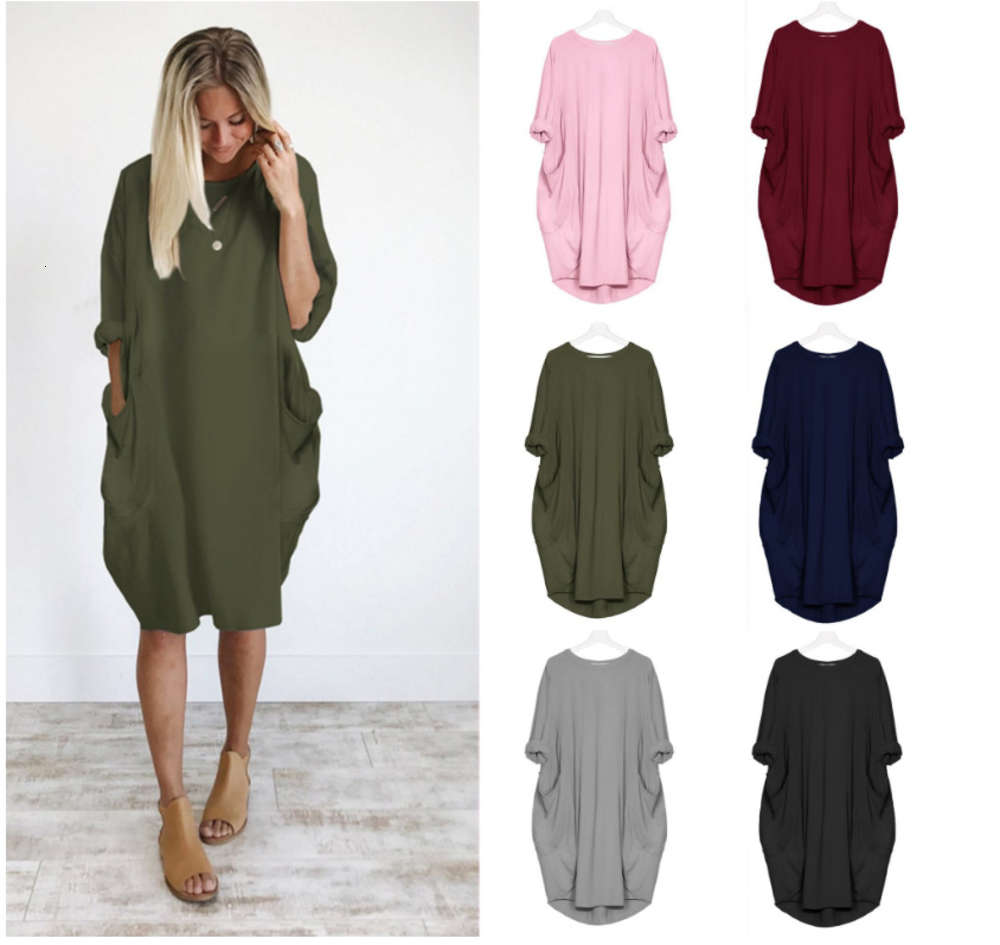 Autumn Women Pocket Loose Dress Ladies Crew Neck Casual Long Girl Tops Dress Female Fashion Big Vestido Dresses Shirt LJJA3090, White;black
Autumn Women Pocket Loose Dress Ladies Crew Neck Casual Long Girl Tops Dress Female Fashion Big Vestido Dresses Shirt LJJA3090, White;black