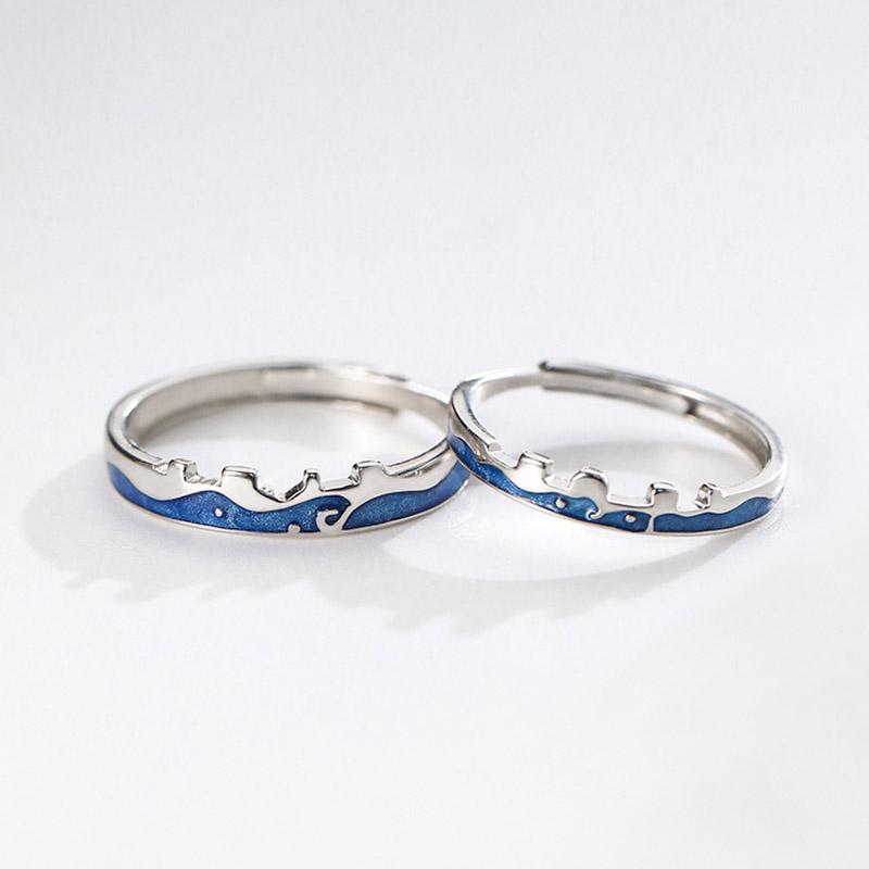Cluster Rings Couple Ring For Lovers Romantic Blue White City Wall Love In Allure Adjustable Finger Fashion Jewelry KBR402, Golden;silver
Cluster Rings Couple Ring For Lovers Romantic Blue White City Wall Love In Allure Adjustable Finger Fashion Jewelry KBR402, Golden;silver