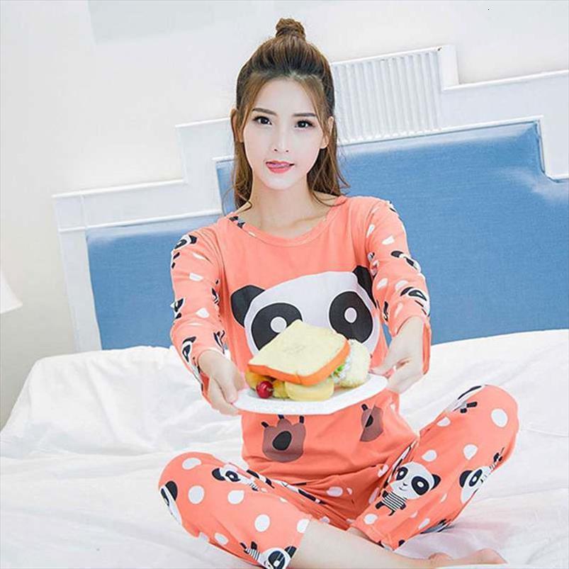 fashion casual cartoon pajamas set womens sleepwears long sleeve o neck pullover pants home suits spring and autumn selling, Black;red 
fashion casual cartoon pajamas set womens sleepwears long sleeve o neck pullover pants home suits spring and autumn selling, Black;red