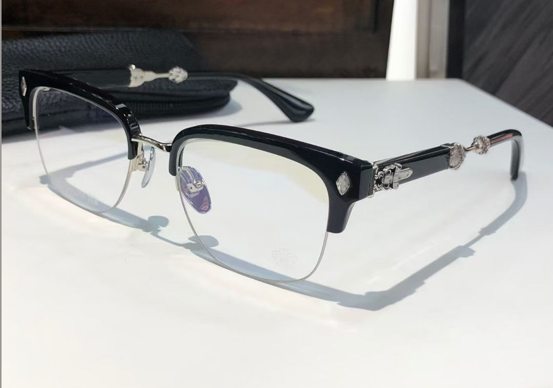 Titanium Eyeglasses Silver Black Half Frame Pull Clear Lens Men Fashion Sunglasses Frames with box228s