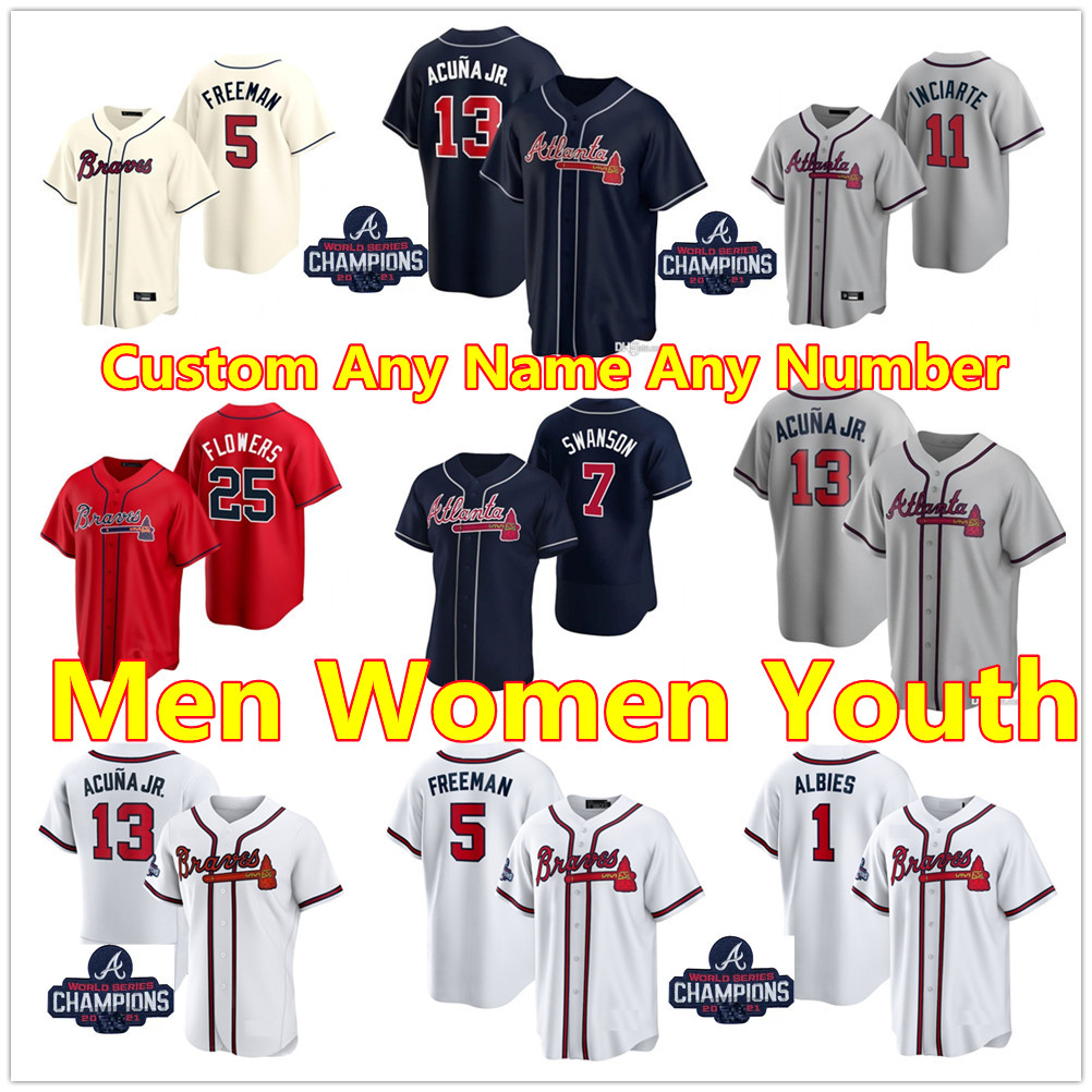 New Custom Men Women kids Atlanta Baseball jerseys Ronald Acuna Jr. Marcell Ozuna Freddie Freeman Dansby Swanson Braves Hamels Murphy Stitch jersey, As shown in illustration
New Custom Men Women kids Atlanta Baseball jerseys Ronald Acuna Jr. Marcell Ozuna Freddie Freeman Dansby Swanson Braves Hamels Murphy Stitch jersey, As shown in illustration