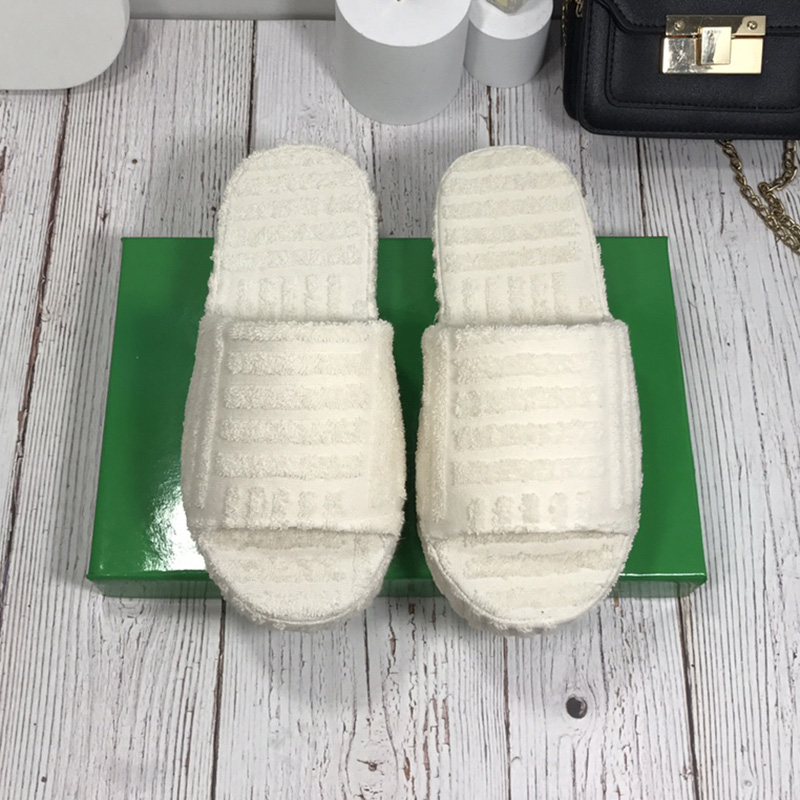 Designer Women Bott Terry Platform Slippers Italy Brand Fashion Green Towel Cotton Slides Scuffs Sandals Woman Flat Heel Flip Flop273G, White
Designer Women Bott Terry Platform Slippers Italy Brand Fashion Green Towel Cotton Slides Scuffs Sandals Woman Flat Heel Flip Flop273G, White