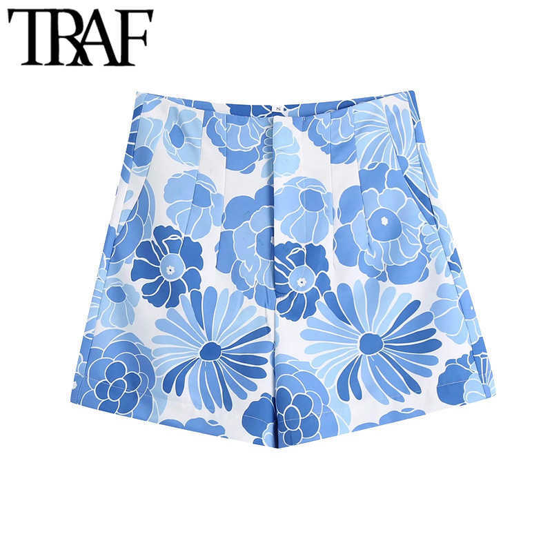 TRAF Women Chic Fashion Side Pockets Floral Print Bermuda Shorts Vintage High Waist Zipper Fly Female Short Pants Mujer 210611, As picture
TRAF Women Chic Fashion Side Pockets Floral Print Bermuda Shorts Vintage High Waist Zipper Fly Female Short Pants Mujer 210611, As picture