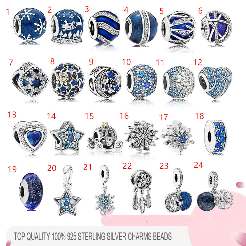 Women Fashion 925 silver charms DIY Making Jewelry Blue Seris Beads Fit Pandora Bracelets
Women Fashion 925 silver charms DIY Making Jewelry Blue Seris Beads Fit Pandora Bracelets