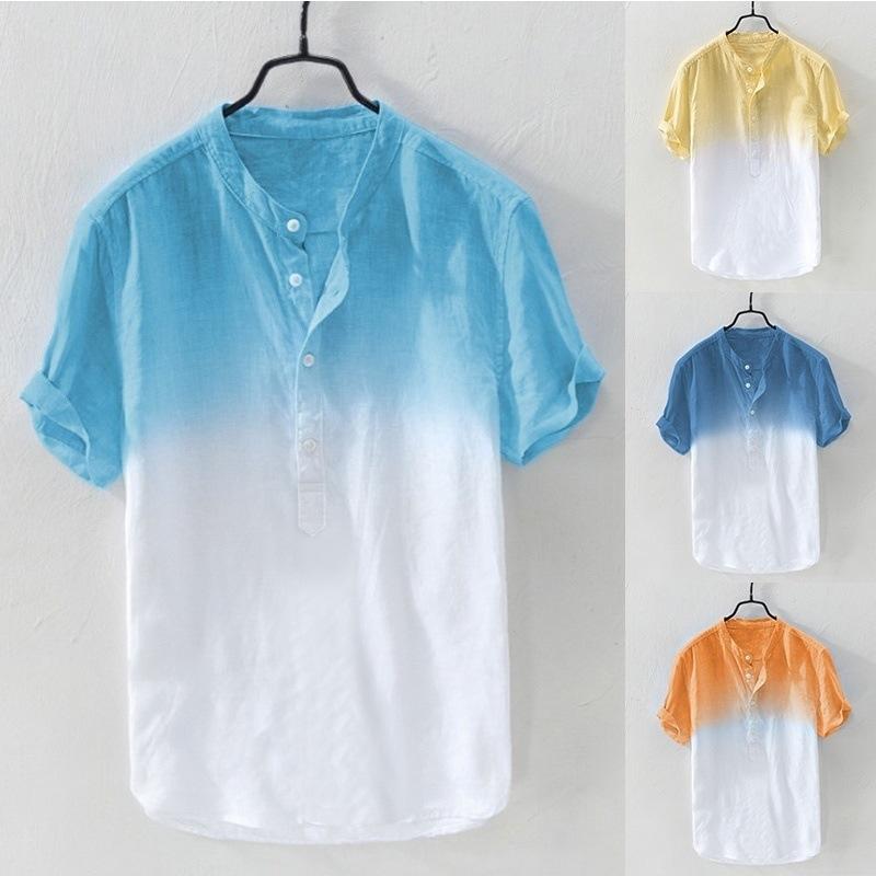 Men's Casual Shirts QIWN 50% Off Summer Mens Cotton Linen Shirt Short Sleeves Breathable Cool Stand-up Collar Gradient Color Coat, Orange
Men's Casual Shirts QIWN 50% Off Summer Mens Cotton Linen Shirt Short Sleeves Breathable Cool Stand-up Collar Gradient Color Coat, Orange