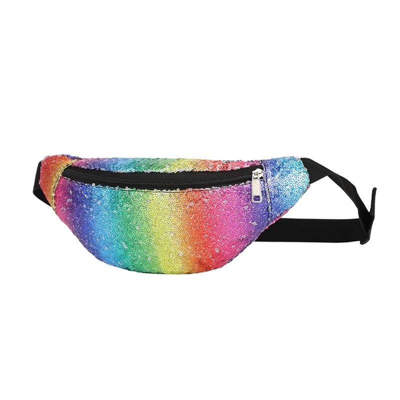 Waist Bags Fashion Lady Shining Crossbody Chest Bag Colorful Rainbow Beaded Sequins Pack Party Gifts
Waist Bags Fashion Lady Shining Crossbody Chest Bag Colorful Rainbow Beaded Sequins Pack Party Gifts