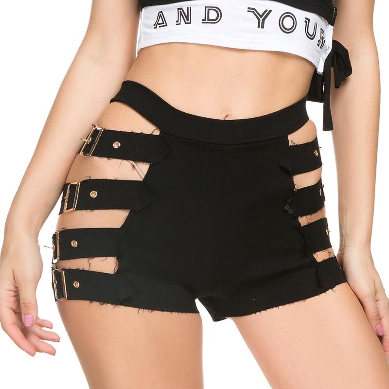 Summer Women' Fashion High Waist Side Hollow Buckle Belt Zipper Sexy Shorts Punk Gothic Streetwear Nightclub Party Rave Clothes, Black
Summer Women' Fashion High Waist Side Hollow Buckle Belt Zipper Sexy Shorts Punk Gothic Streetwear Nightclub Party Rave Clothes, Black