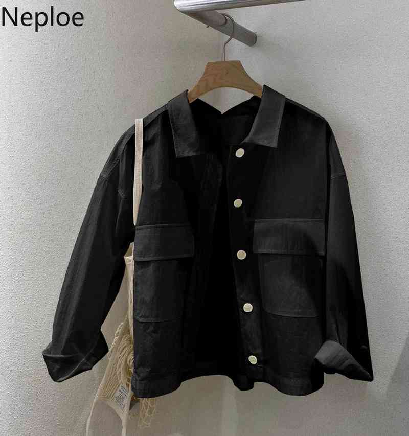 Neploe Women Tops Korean Fashion Shirts Summer Sun Protection Blouses Loose Casual Blouse See Through White Blusas Mujer 210422