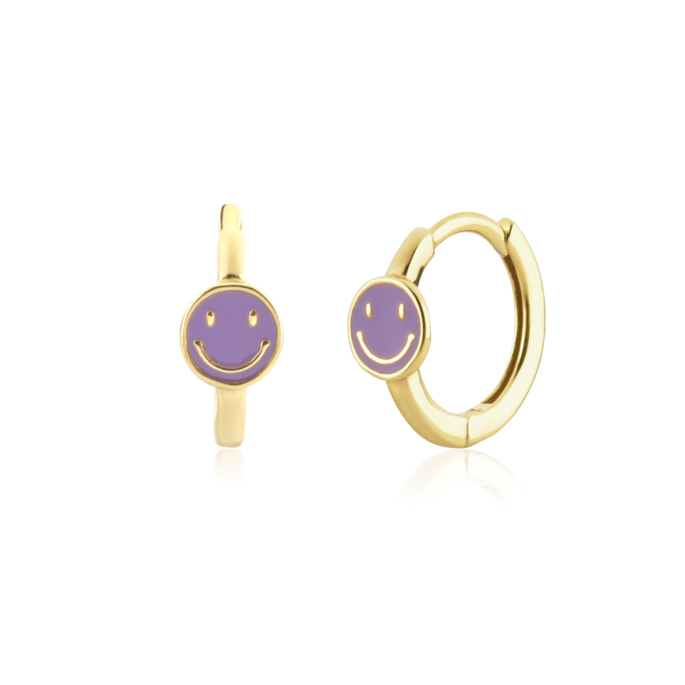 925 Sterling Silver Happy Mood Charm Huggies Stud Earring Drop Piercing Bracelet Ring Necklace Choker Jewelry Set