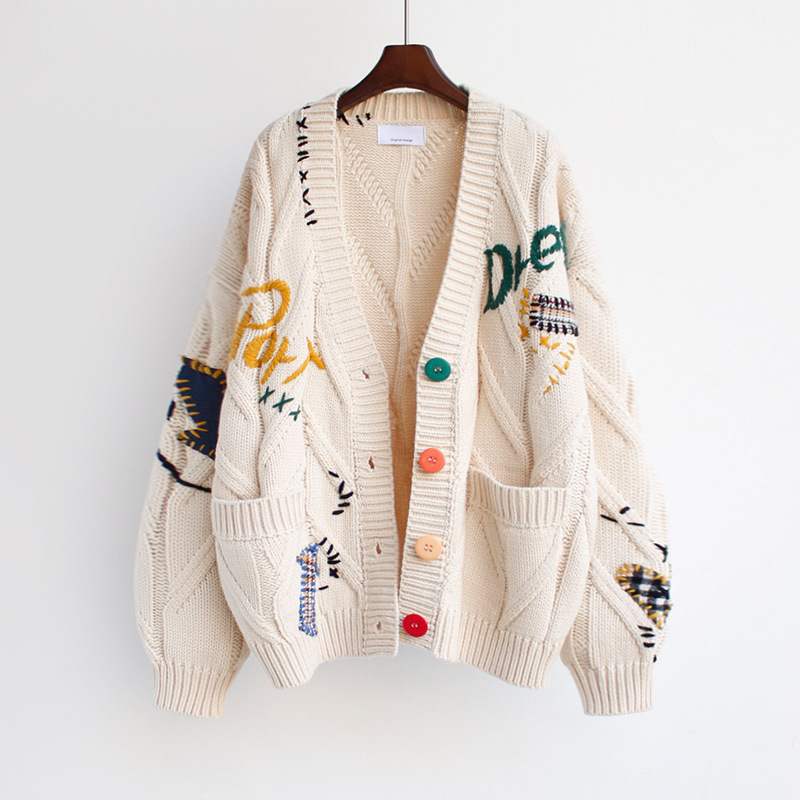 2021 winter clothes women sweater cardigan casual y2k style letter embroidery sweaters loose short knit sweater coat new, Black
2021 winter clothes women sweater cardigan casual y2k style letter embroidery sweaters loose short knit sweater coat new, Black