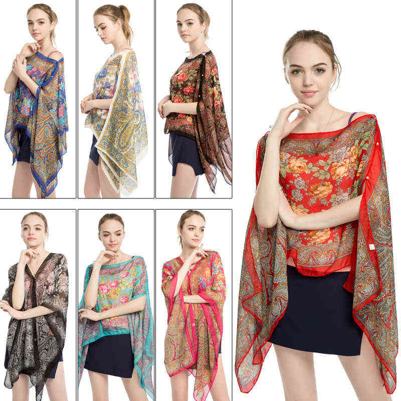 summer Sunscreen Scarves for women Shawl Poncho driving chiffon Scarf Sun Protection Shawl Beach Shawl Bikini Cover G1206
summer Sunscreen Scarves for women Shawl Poncho driving chiffon Scarf Sun Protection Shawl Beach Shawl Bikini Cover G1206