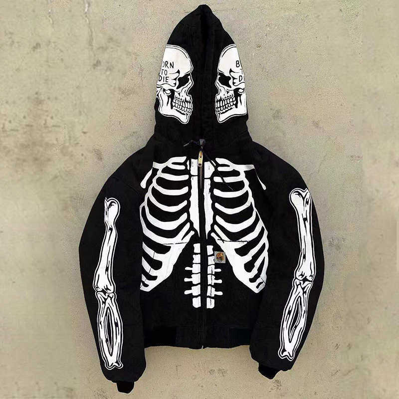 Women Gothic zipper hoodie couple trend Harajuku punk clothing Sweatshirt women and men bulk items wholesale lots tops red 210830