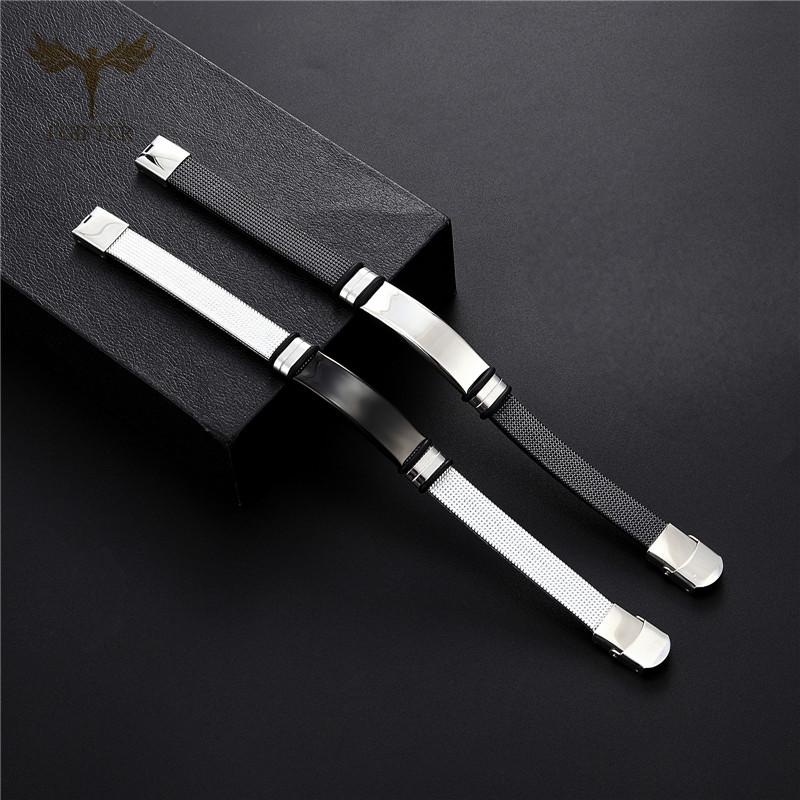 Bangle Classic Black And White Strap Bangles Silicone Bracelet Stainless Steel Buckle Fashion Simple Business Men's Wrist Jew
Bangle Classic Black And White Strap Bangles Silicone Bracelet Stainless Steel Buckle Fashion Simple Business Men's Wrist Jew
