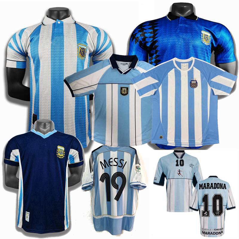 Retro classic soccer jerseys 1994 1996 1998 2000 2001 2002 2006 2010 Argentina MARADONA BATISTUTA ORTEGA RIQUELME football shirt, 2006+patch
Retro classic soccer jerseys 1994 1996 1998 2000 2001 2002 2006 2010 Argentina MARADONA BATISTUTA ORTEGA RIQUELME football shirt, 2006+patch