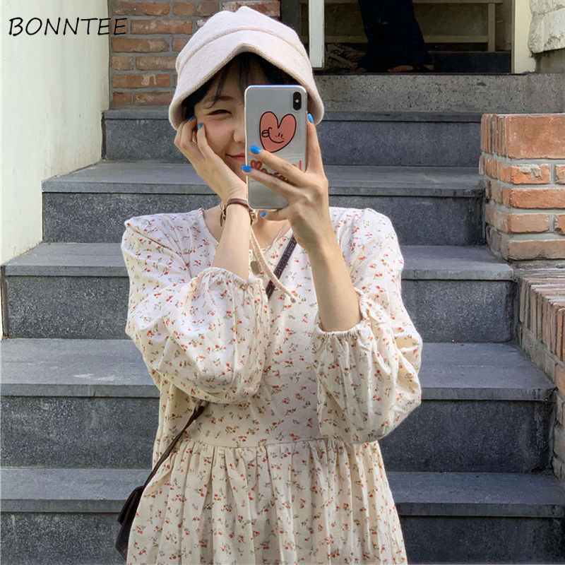Dress Women Retro Floral Prairie Chic Style Summer Long Sleeve Girls Sundress Korean Lovely High Waist Trendy Womens Vestidos, Apricot
Dress Women Retro Floral Prairie Chic Style Summer Long Sleeve Girls Sundress Korean Lovely High Waist Trendy Womens Vestidos, Apricot