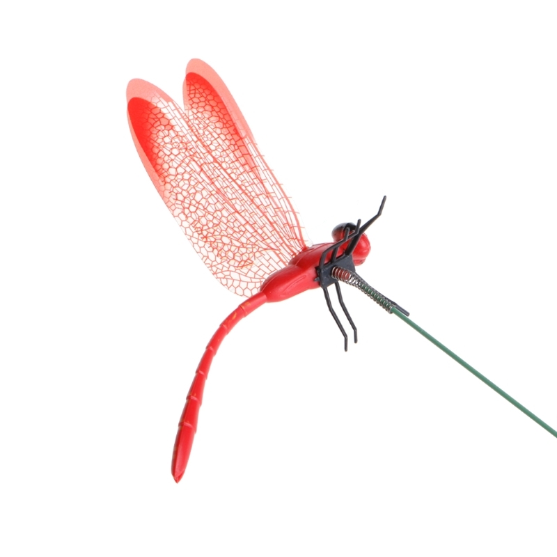 Colorful Fairy Dragonfly On Stok Ornament Home Garden Vaas Gazon Art Craft Decor