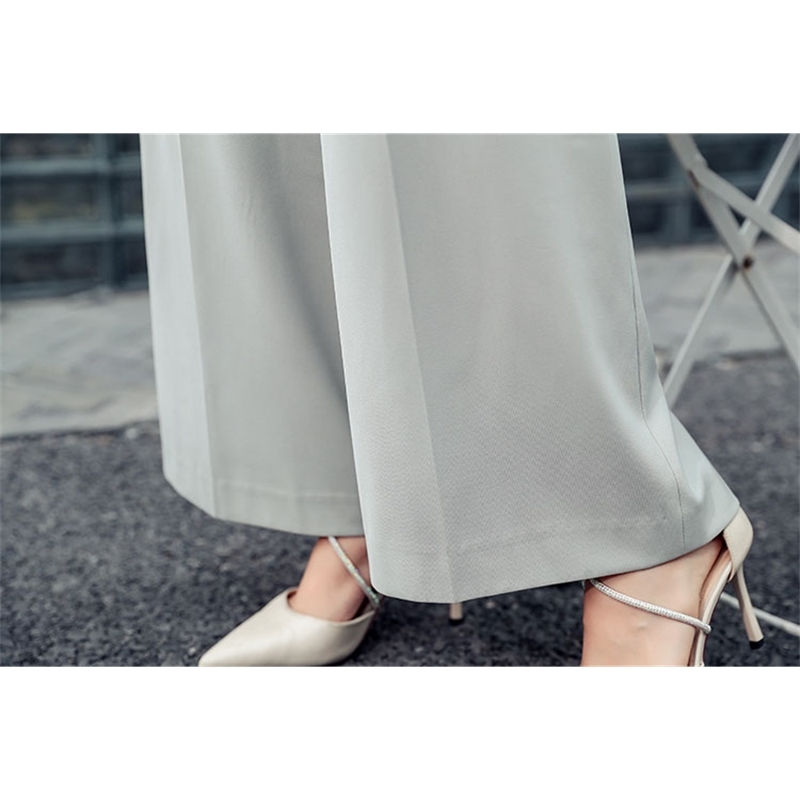 Spring Women's Temperament V-Neck High Waist Wide-Leg Rompers Jumpsuit Ladies Casual Loose Combinaison Femme Pantalo 210520