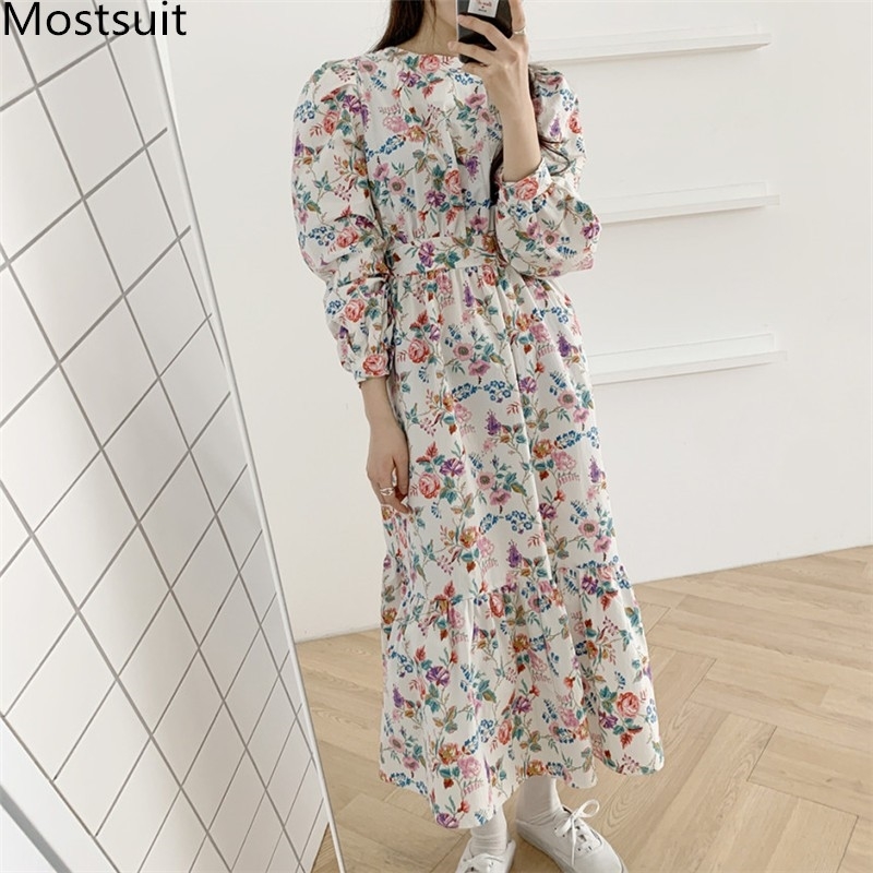 Autumn Korean Vintage Painting Printed Long Dress Women Full Sleeve O-neck Belted Dresses Ladies Fashion Elegant Vestidos 210518, White
Autumn Korean Vintage Painting Printed Long Dress Women Full Sleeve O-neck Belted Dresses Ladies Fashion Elegant Vestidos 210518, White