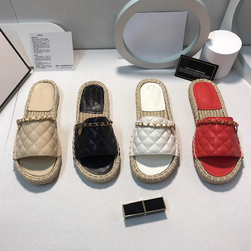 Straw and rubber sole Flats fisherman shoes slip ons slippers,Metel Chain Decorations Checkered plaid Genuine Leather upper Lady's mule, Black
Straw and rubber sole Flats fisherman shoes slip ons slippers,Metel Chain Decorations Checkered plaid Genuine Leather upper Lady's mule, Black