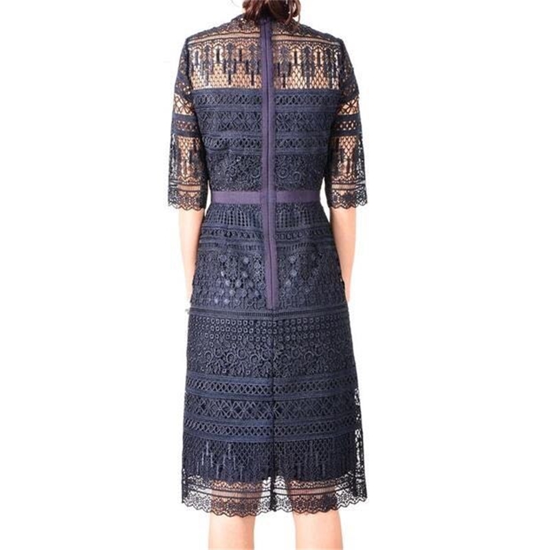 Arrival High-End Self Portrait Dress Women's Short Sleeve Runway Summer Lace Dresses Vestidos 210520