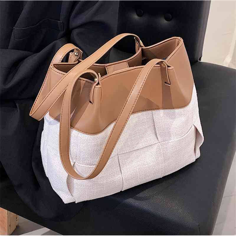 French texture large women's 2021 summer new fashion canvas bag net red simple one shoulder Bucket Bag, White
French texture large women's 2021 summer new fashion canvas bag net red simple one shoulder Bucket Bag, White