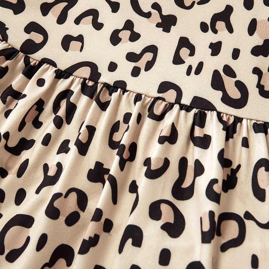 Summer 2-piece Baby / Toddler Girl Print Dress and Denim Pants Set 210528