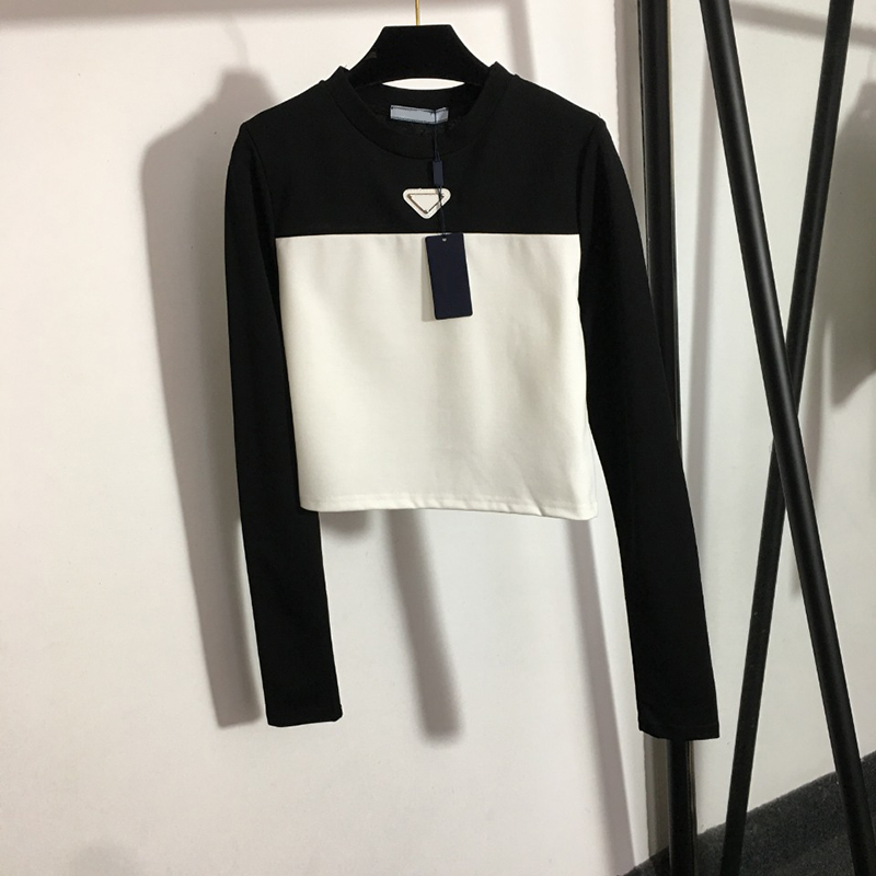 Luxury Patchwork Women T-shirt Retro Triangle Badge Pattern Shirts 2 Colors Soft Touch Girls Brand Shirt, Black
Luxury Patchwork Women T-shirt Retro Triangle Badge Pattern Shirts 2 Colors Soft Touch Girls Brand Shirt, Black
