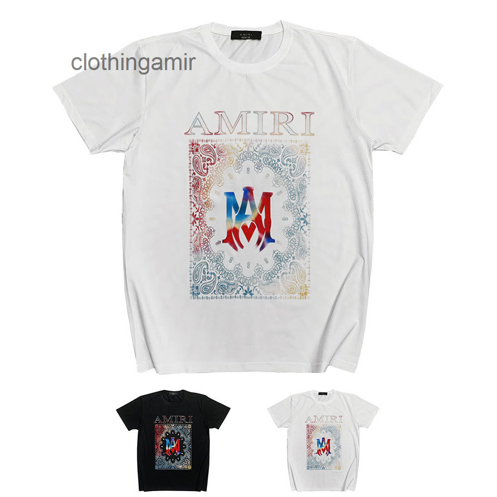 Designer T-shirts 2022 Amirs Amirsy Fashion Short Sleeve Colorful Pattern Letter Print Casual Hip Hop Half T-shirt, White
Designer T-shirts 2022 Amirs Amirsy Fashion Short Sleeve Colorful Pattern Letter Print Casual Hip Hop Half T-shirt, White