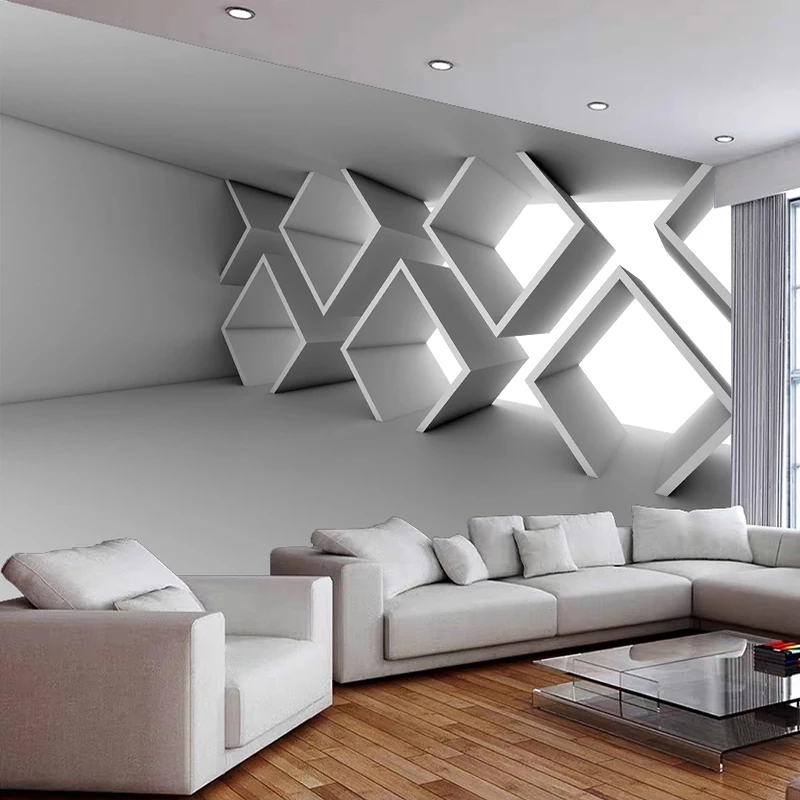 Custom Wallpaper 3D Stereoscopic Extension Space Painting Living Room Sofa TV Background Decoration Mural Waterproof