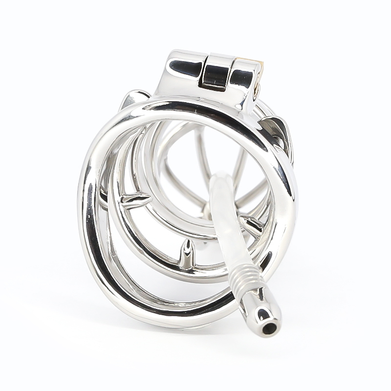 For Couple Chastity Device Stainless Steel Cage Cock Cage Erotic Device cock Prison Penis Ring Sex Toys for Men Lock Cock Rings 210408