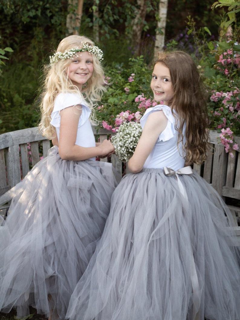 Beach Flower Girls Dress Jewel Neck Short Sleeve Children Birthday Party Dresses Kids Wedding Prom Communion Wear Gowns