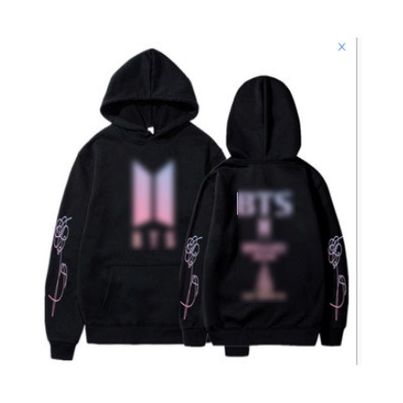 Street style Hooded Sweater BTS Youth League peripheral support singing clothes Pullover casual sweater, White
Street style Hooded Sweater BTS Youth League peripheral support singing clothes Pullover casual sweater, White