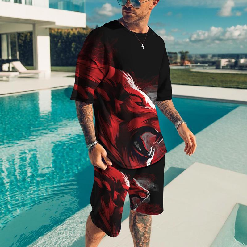 Men's Tracksuits 3D Printing Stripe Style Large Size T-shirt Shorts Set Cross-country Casual Tops Mature Funny Novelty Punk Lion Suit
Men's Tracksuits 3D Printing Stripe Style Large Size T-shirt Shorts Set Cross-country Casual Tops Mature Funny Novelty Punk Lion Suit
