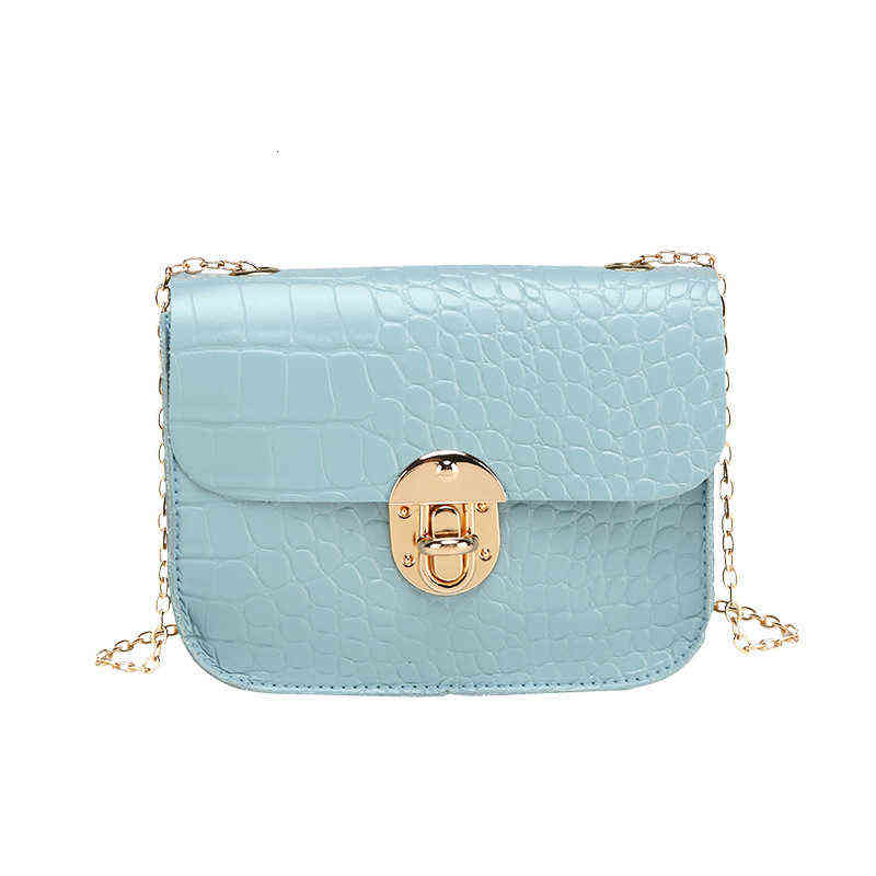 women's French women's crocodile messenger ins MINI SQUARE bag 065