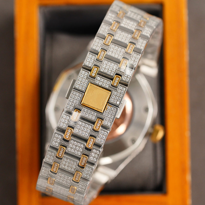 A Ps watch full of diamonds Mechanical watch Diamond Automatic Mechanical Mens 41mm Diamonds Bezel Sapphire Life Waterproof Business Wristwatches For Menqq
A Ps watch full of diamonds Mechanical watch Diamond Automatic Mechanical Mens 41mm Diamonds Bezel Sapphire Life Waterproof Business Wristwatches For Menqq