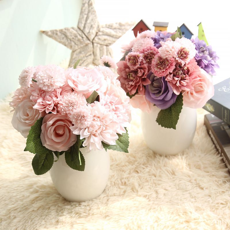 Artificia Rose Dahia Chrysanthemum Bouquet Wedding Home Decor Simuated Fower Photography Props Fake Fower, Pink purple
Artificia Rose Dahia Chrysanthemum Bouquet Wedding Home Decor Simuated Fower Photography Props Fake Fower, Pink purple