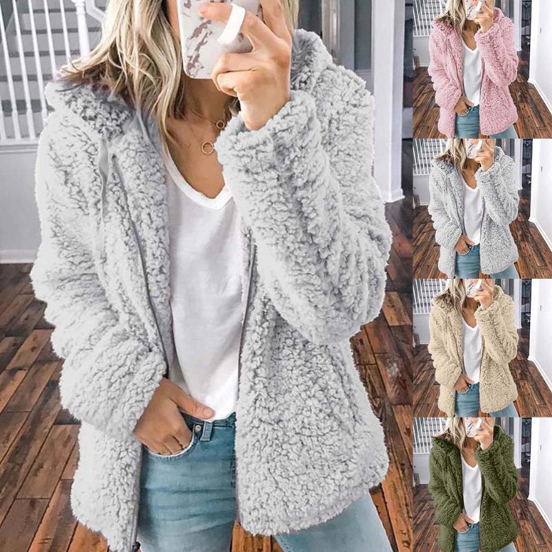 Women's Fur & Faux Coat Fleece Sweatshirts Cardigan Womens Warm Jacket Winter Zipper Solid Long Outerwear Chaqueta Mujer#LR2, Black
Women's Fur & Faux Coat Fleece Sweatshirts Cardigan Womens Warm Jacket Winter Zipper Solid Long Outerwear Chaqueta Mujer#LR2, Black