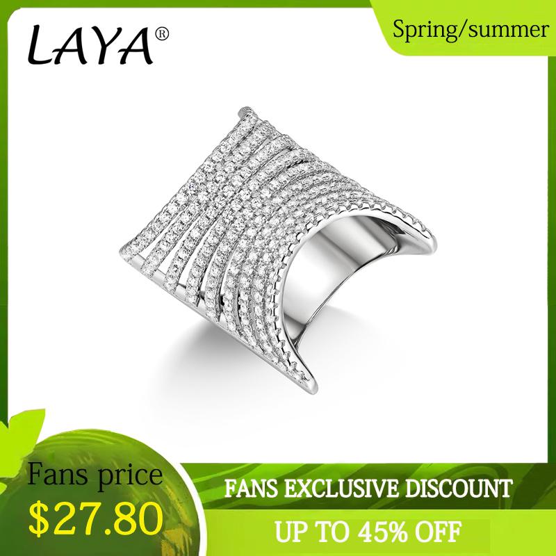 Cluster Rings LAYA 925 Sterling Silver Fashion Style Multi-Line Design High Quality Zircon Ring For Women's Elegant Wedding Party Jewelry, Golden;silver
Cluster Rings LAYA 925 Sterling Silver Fashion Style Multi-Line Design High Quality Zircon Ring For Women's Elegant Wedding Party Jewelry, Golden;silver