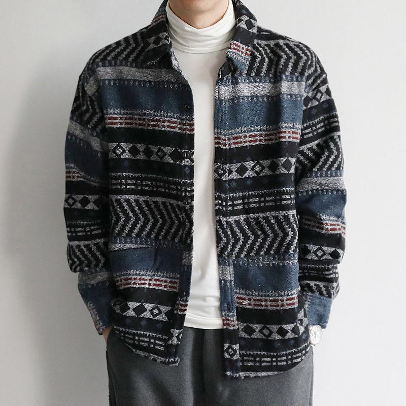 Men's Jackets Streetwear Men Winter Jacket Japanese Retro Boho Ethnic Style Patchwork Long Sleeve Casual Literary Korean Clothes, Blue
Men's Jackets Streetwear Men Winter Jacket Japanese Retro Boho Ethnic Style Patchwork Long Sleeve Casual Literary Korean Clothes, Blue