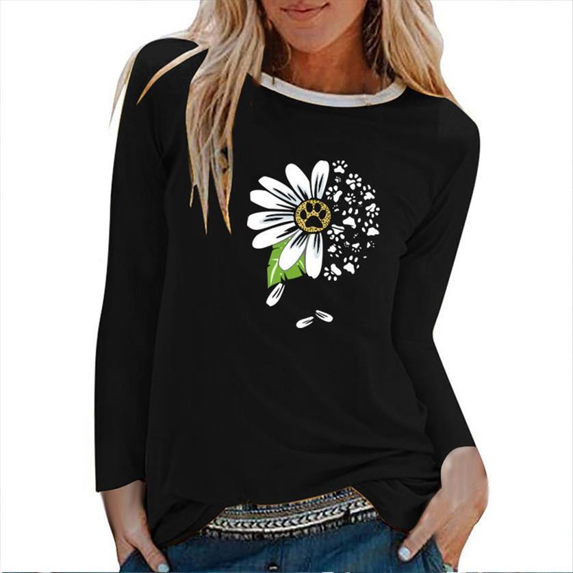 Daisy Bear Paw Print Womens T Shirts Long Sleeve Autumn Winter Aesthetic Clothes Kawaii Graphic Tee Casual Ladies Tops Ropa, White
Daisy Bear Paw Print Womens T Shirts Long Sleeve Autumn Winter Aesthetic Clothes Kawaii Graphic Tee Casual Ladies Tops Ropa, White
