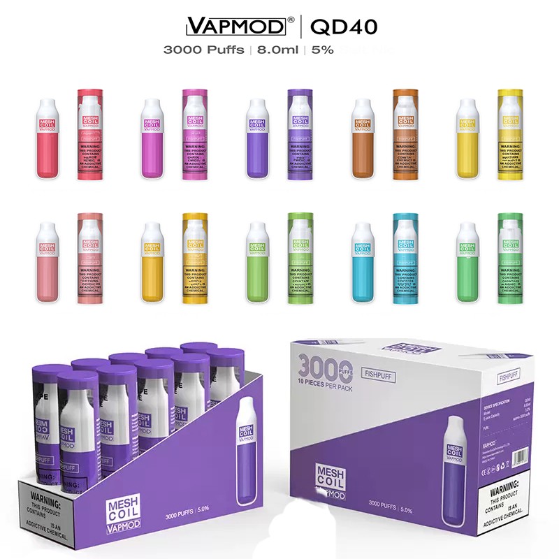 Original Vapmod QD40 QD50 QD25 Disposable Pod Device Kit E cigarettes 3000 5000Puffs 650mAh Rechargable Battery Prefilled 15ml Cartridge
Original Vapmod QD40 QD50 QD25 Disposable Pod Device Kit E cigarettes 3000 5000Puffs 650mAh Rechargable Battery Prefilled 15ml Cartridge