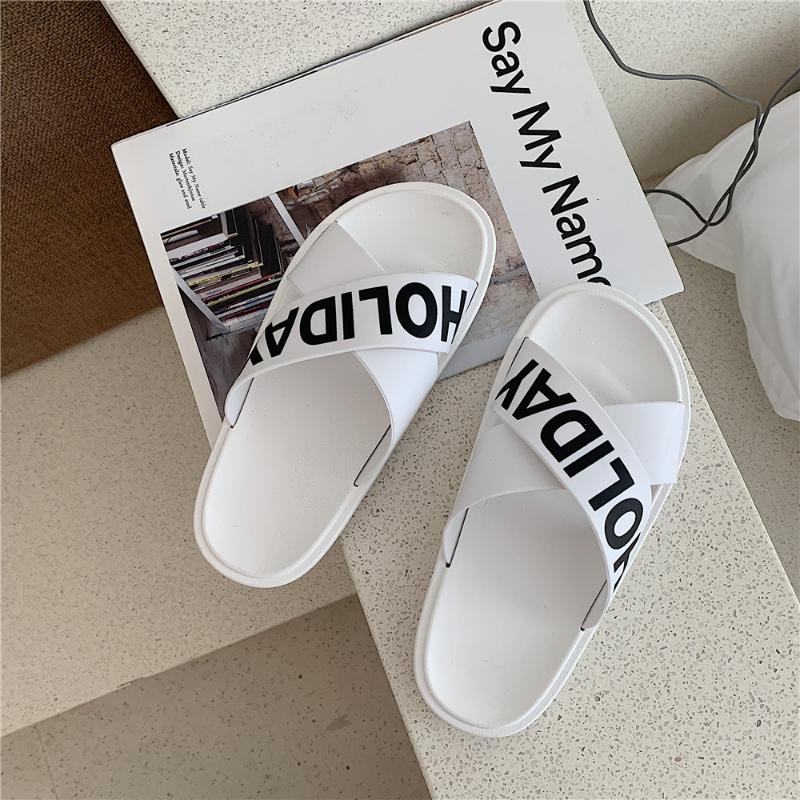 Slippers Cross Female Summer Wear Instagram Fashion Students Web Celebrity Casual Flat Flops Beach Shoes, Black
Slippers Cross Female Summer Wear Instagram Fashion Students Web Celebrity Casual Flat Flops Beach Shoes, Black