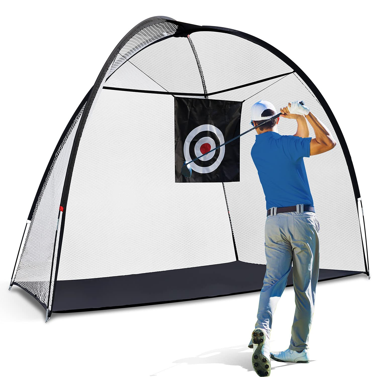 Golf Net, 10x7ft Hitting Training Aids Nets with Target and Carry Bag for Backyard Driving, Men Kids Indoor Outdoor Sports Game
Golf Net, 10x7ft Hitting Training Aids Nets with Target and Carry Bag for Backyard Driving, Men Kids Indoor Outdoor Sports Game