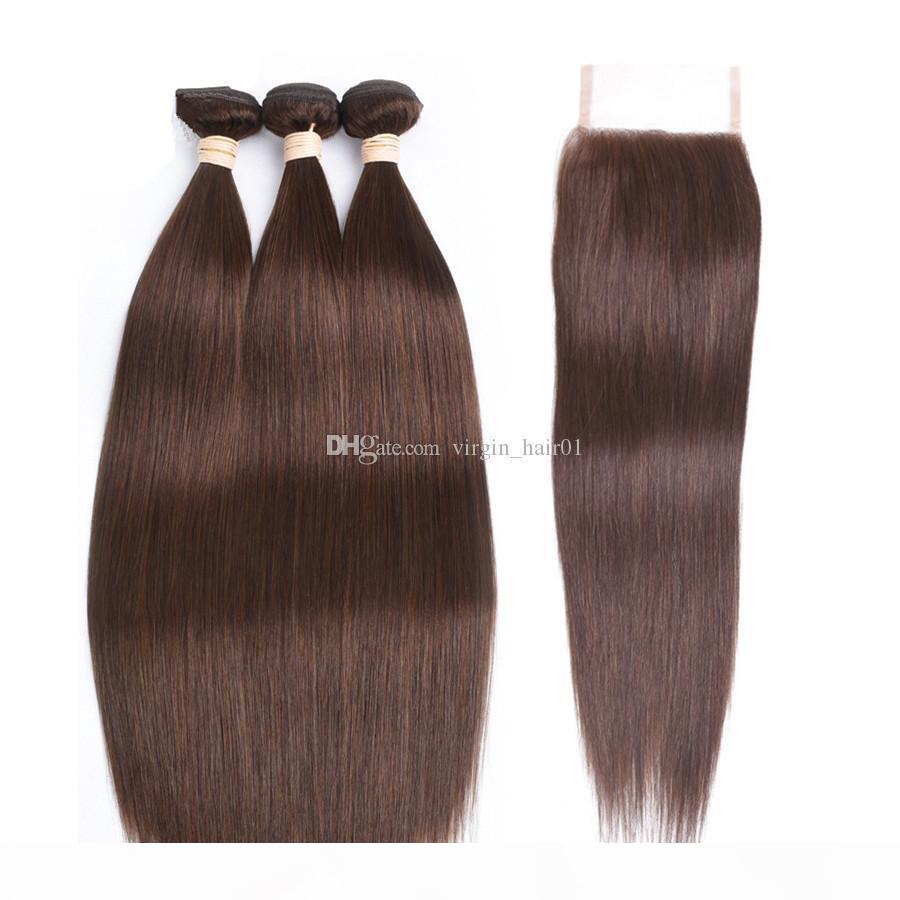 #4 Medium Brown Color Straight Virgin Hair Bundles With Lace Closure Chestnut Brown Peruvian Human Hair Weaves With 4*4 Top Lace Closure, Black;brown
#4 Medium Brown Color Straight Virgin Hair Bundles With Lace Closure Chestnut Brown Peruvian Human Hair Weaves With 4*4 Top Lace Closure, Black;brown