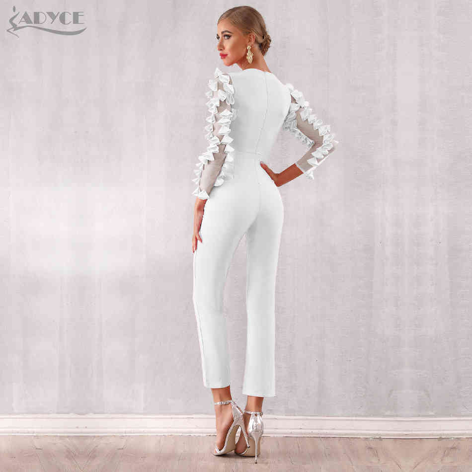 Celebrity Runway Jumpsuits For Women Summer Sexy Rose Red Lace Hollow Out Long Jumpsuit Bodycon Club 210423