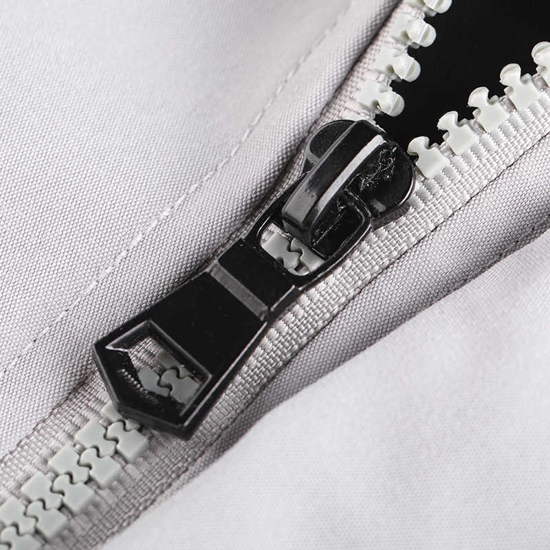 Winter Hooded Half Zipper Jacket Men Patchwork Streetwear Reflective Cargo Bomber Jacket Fashion Hoodie Men Fleece Thick Coat 210603